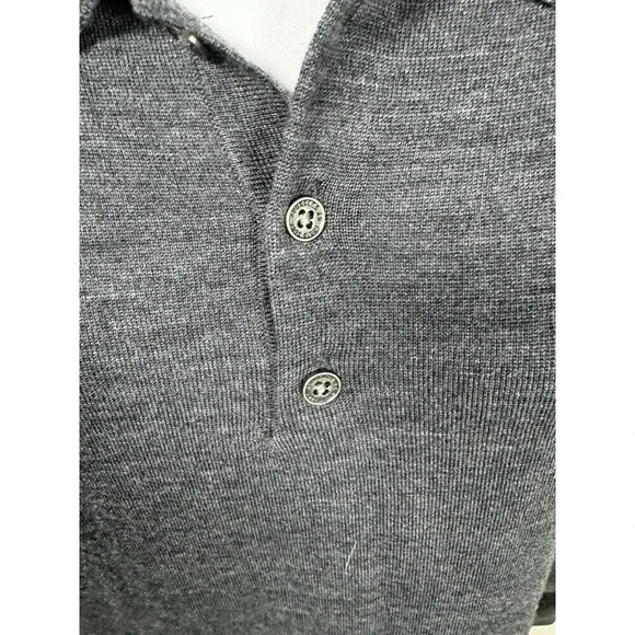 Superdry Idris Elba Mens Gray Pullover Knit 100% Merino Wool Sweater - Picture 3 of 9